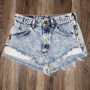 Wrangler Blue High-Waisted Jean Shorts